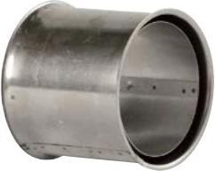 Bertrams Wall sleeve double FAL Ø130mm silver (1 pcs.)
