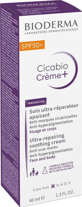 Image du produit Bioderma Crème Hydratante Solaire Cicabio Crème+ SPF50+ - 40 ml (Crème solaire, SPF 50, 40 ml)