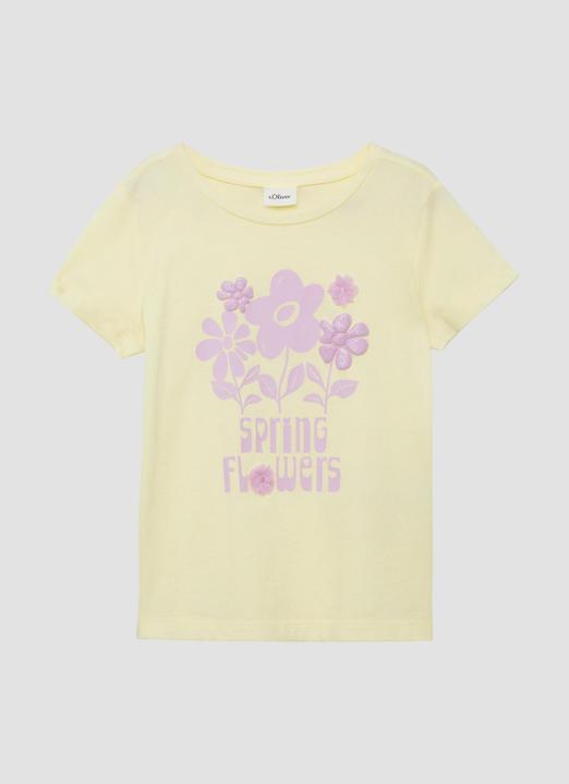 Produktbild S.Oliver T-Shirt T-Shirt mit Glitzerprint und Applikation im Loose Fit (140)