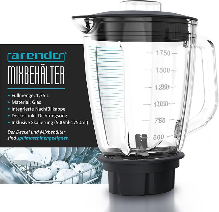 Immagine prodotto Arendo Standmixer mit Glasbehälter (1400 W)