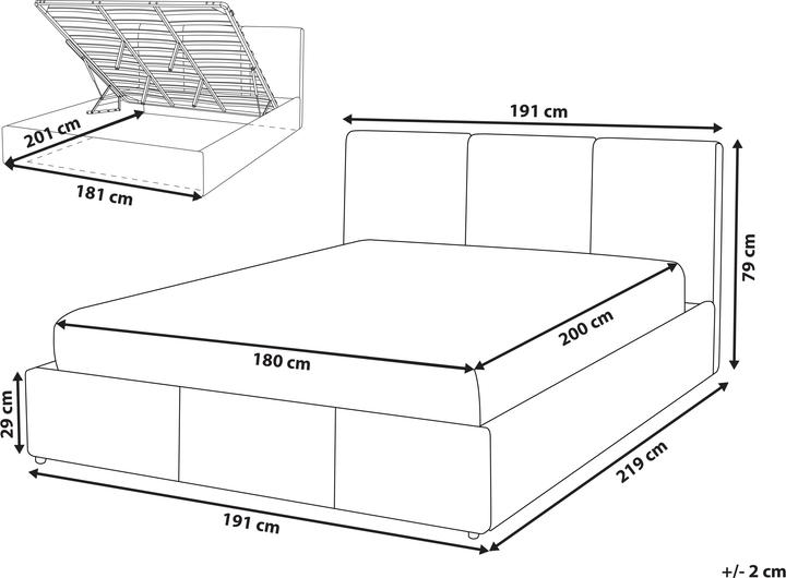 Produktbild Beliani Bousse (180 x 200 cm)