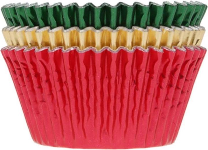 Produktbild House of Marie Caissettes à cupcakes - Rouge Or Vert (36pcs) (5 cm)