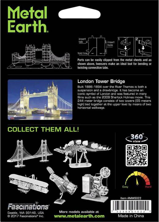 Actual product image Metal Earth London Tower Bridge
