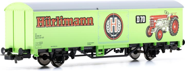 Actual product image Piko SBB serviced freight car Hürlimann tractors SBB Ep.IV (Track H0)