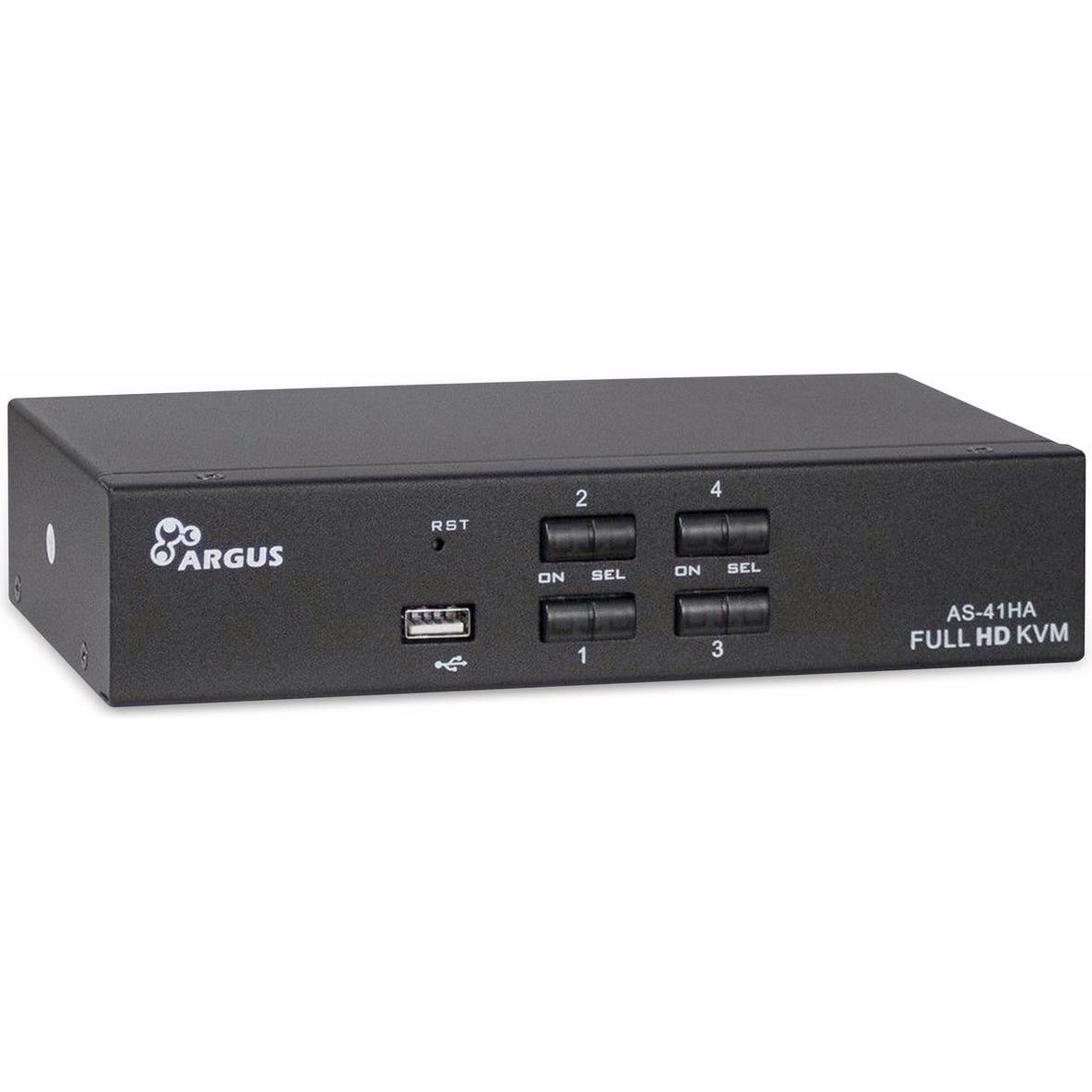 Intertech KVM AS-41HA HDMI HDMI, USB, KVM Switch, Schwarz