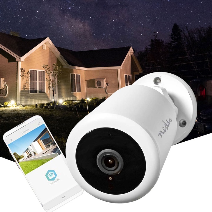 Actual product image Nedis SLNVRC01CWT SmartLife Wireless Camera System Additional Camera Full HD 1080p IP65 Night Vision (1920 x 1080 Pixels)