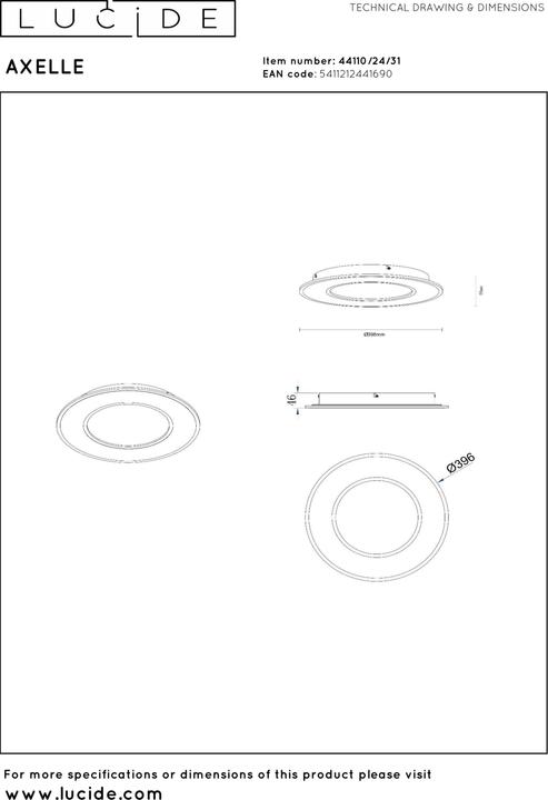 Actual product image Lucide Axelle (600 lm)