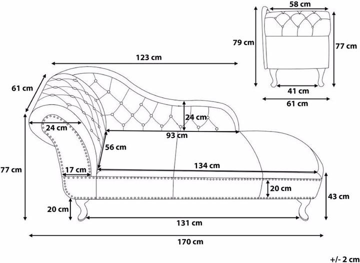 Produktbild Beliani Nimes (Recamiere)
