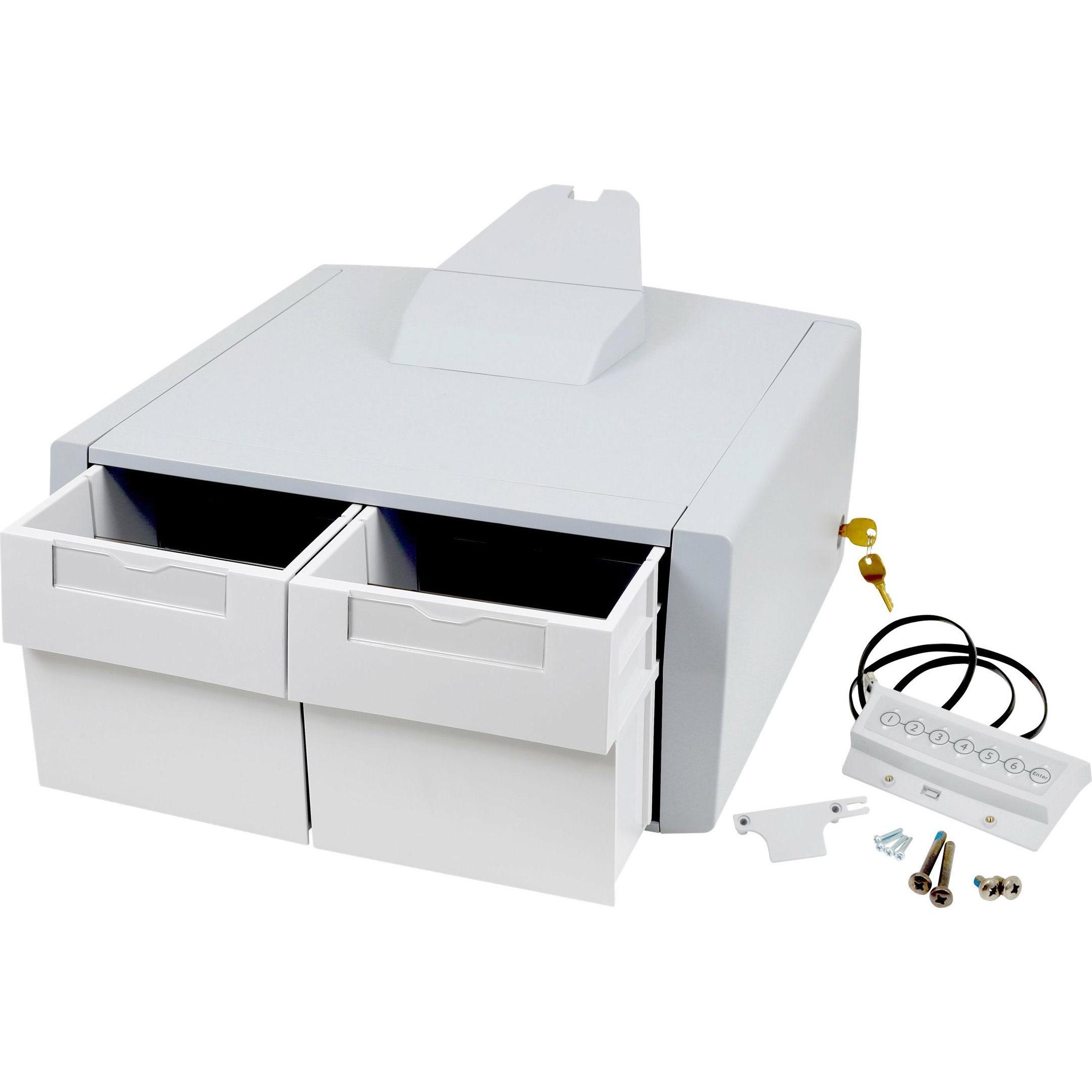 Ergotron Primary Double Tall Drawer - Montagekomponente (Auszugsmodul), TV Zubehör, Grau, Weiss