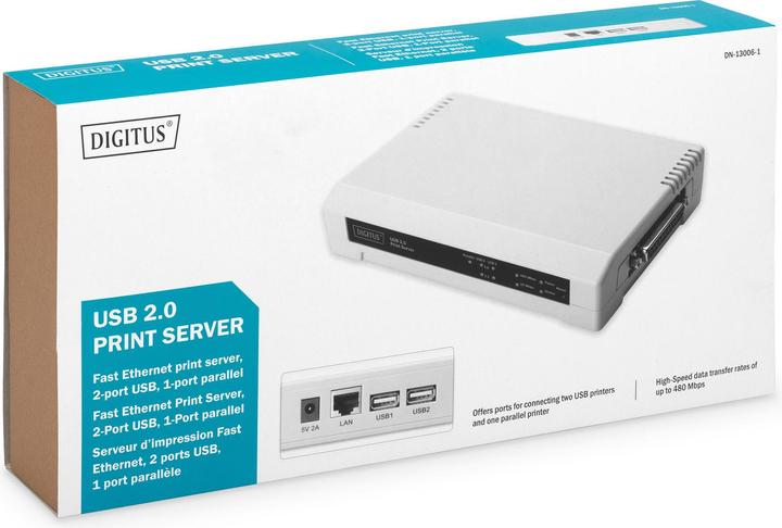 Produktbild Digitus 2+1 Port Printserver