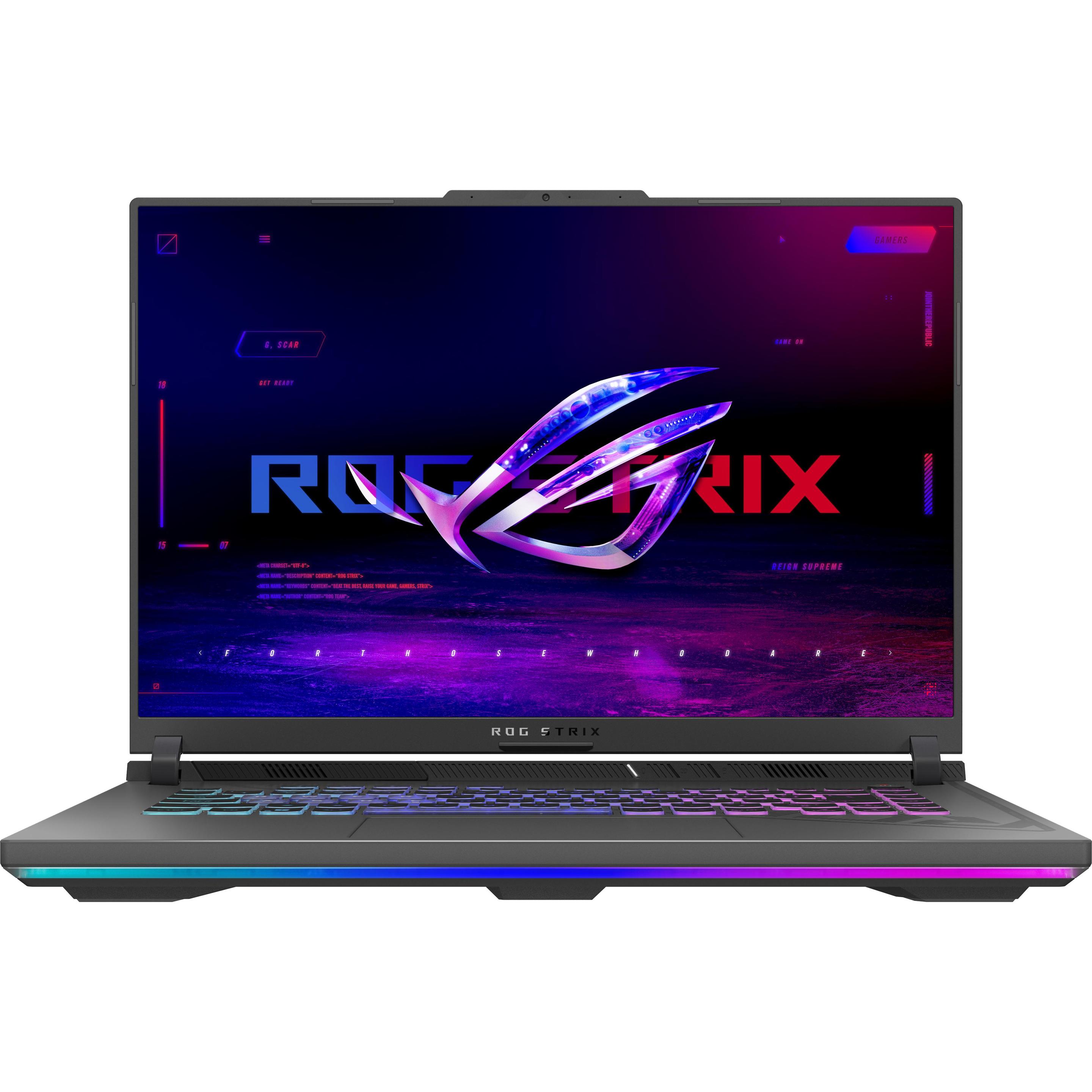 ASUS ROG Strix G16 (16", 1000 GB, 16 GB, Eng. Int., AMD Ryzen 9 8940HX), Notebook, Grau