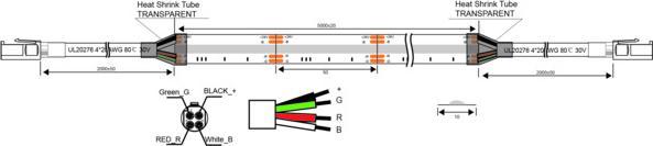 Immagine prodotto L&S Nastri LED COB RGB 15,0 / 24 V (500 cm, Interno)