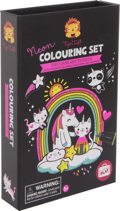 Actual product image Tiger Tribe 3760258 Neon Colouring Sets/Uorn&Friend watercolor kits, colorful