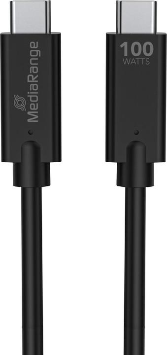 Actual product image MediaRange USB-C charging/data cable USB 3.1 sw (1.20 m, USB 3.1, 100 W)