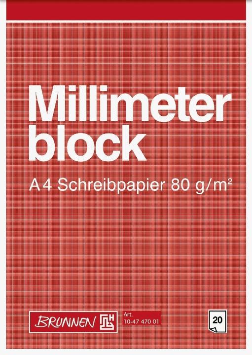 Produktbild Brunnen Millimeterblock DIN A4 Millimeter (A4, Kariert)