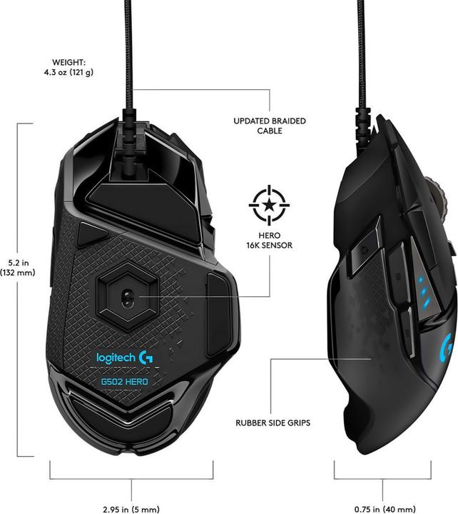 Productafbeelding Logitech G G502 Held (Bedraad)