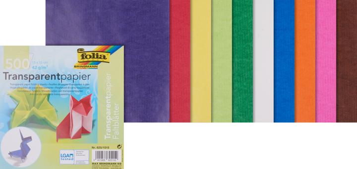 Productafbeelding Folia Vouwbladen transparant 15 x 15 cm veelkleurig (42 g/m², 1 x)