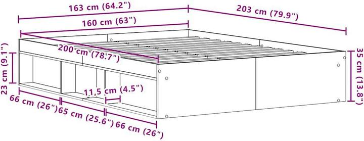 Image du produit vidaXL Bettgestell (160 x 200 cm)