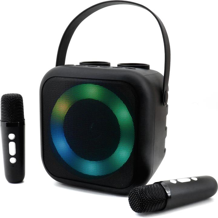Actual product image Soundmaster BT2024SW Karaoke system Incl. microphone, rechargeable Black (Electrical connection)