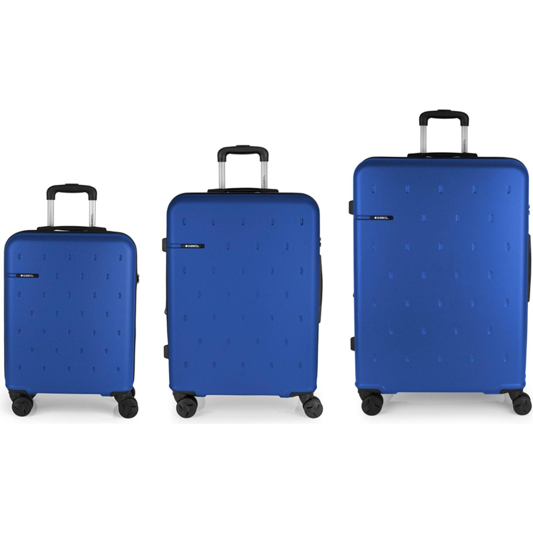 Gabol, Koffer, Juego 3 4-Rollen Kofferset 3tlg., Blau, (225 l, XL (ab 115l))