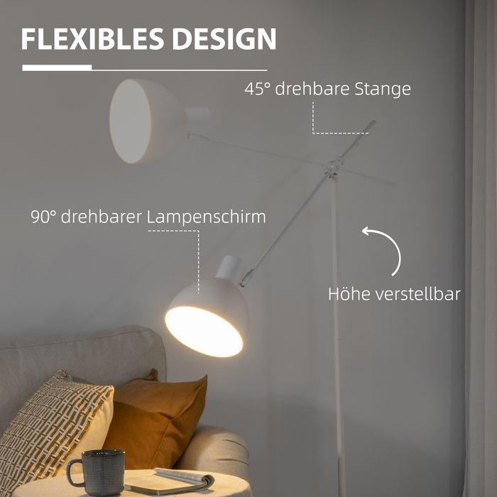 Image du produit Swisshandel24 Stehlampe höhenverstellbar, 40 W Stehleuchte exkl. Leuchtmittel mit E27 Sockel (E27)