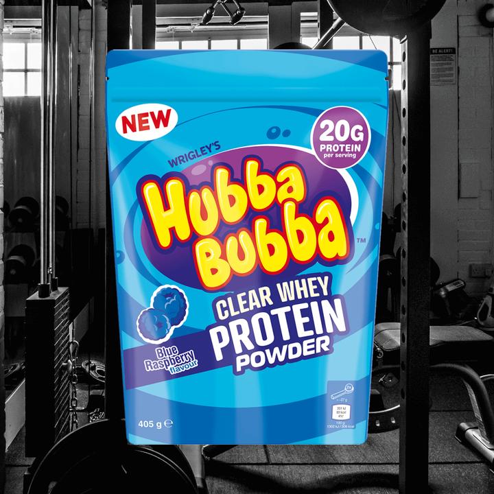 Actual product image Hubba Bubba Clear Whey (Blue Raspberry, 1 pcs., 405 g)