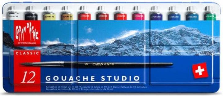 Image du produit Caran d'Ache Gouache Studio Tuben 10ml Metallschachtel (Multicolore, 120 ml)
