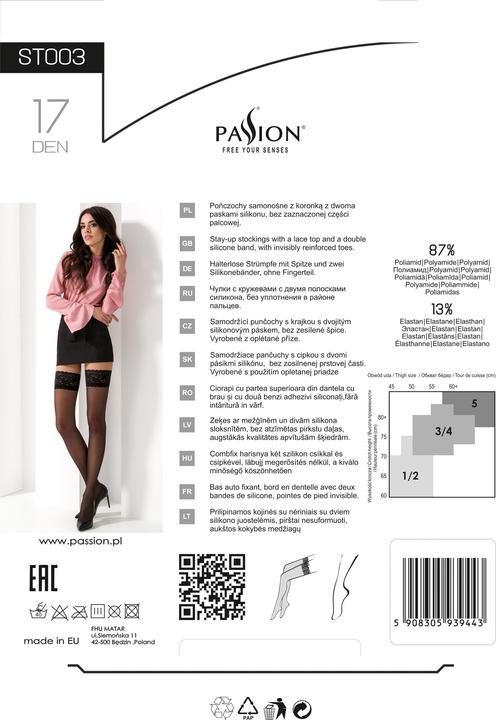 Actual product image Passion hold-up stockings ST003 white - 5 (5)