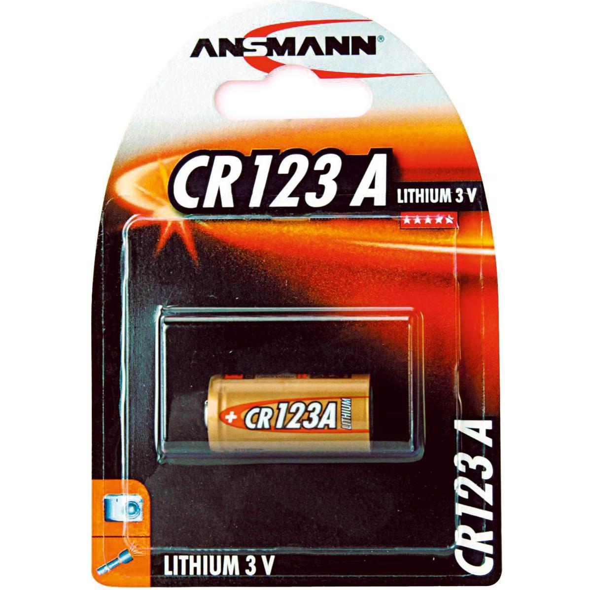 Ansmann Cr123a (1 pz., CR123A / CR123 / 123 / CR17345, 1375 mAh), Batterie + pile
