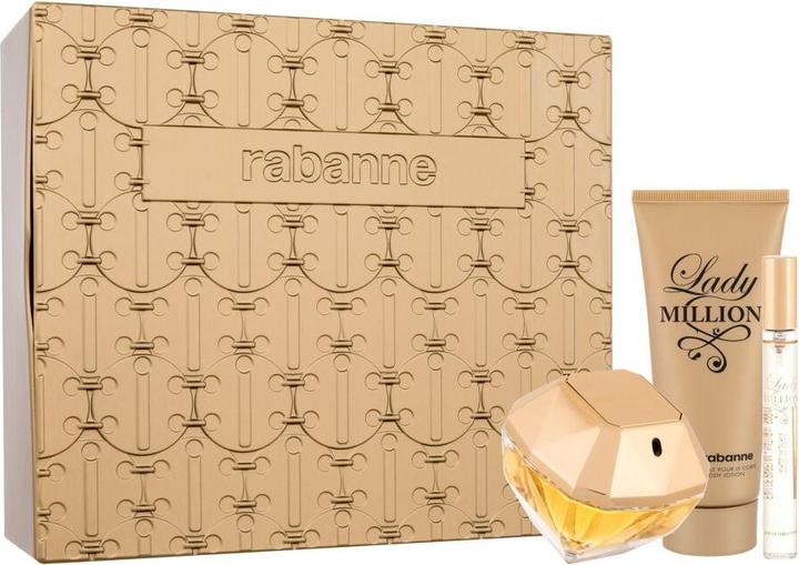 Image du produit Paco Rabanne SET Lady Million EDP spray 80ml + EDP 10ml + BODY LOTION 100ml (Eau de parfum)