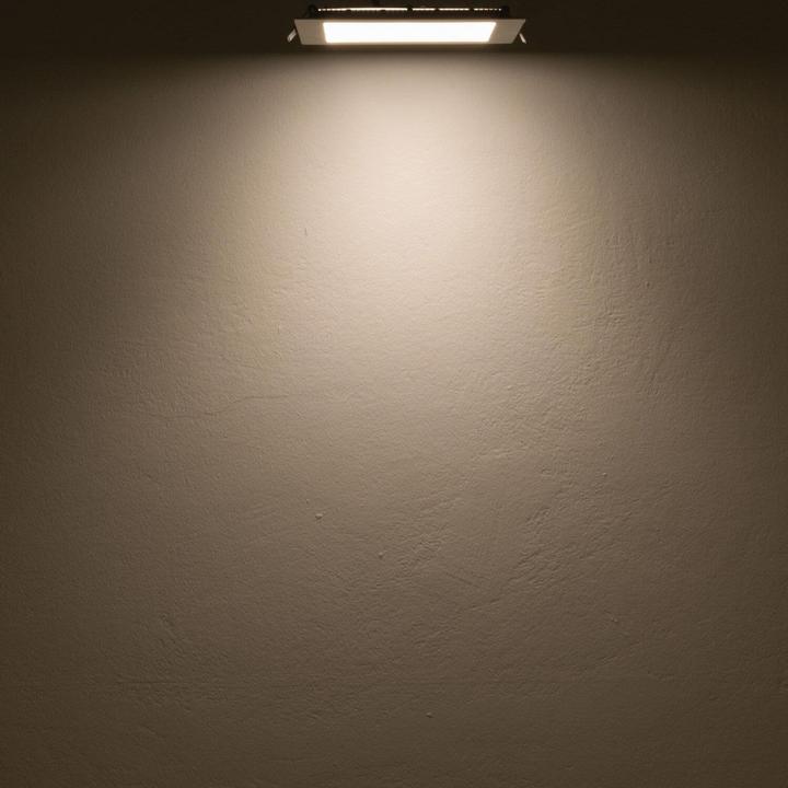 Produktbild Isoled LED Downlight, 15W, eckig, ultraflach, blendungsreduziert, weiss, warmweiss, dimmbar CRI90