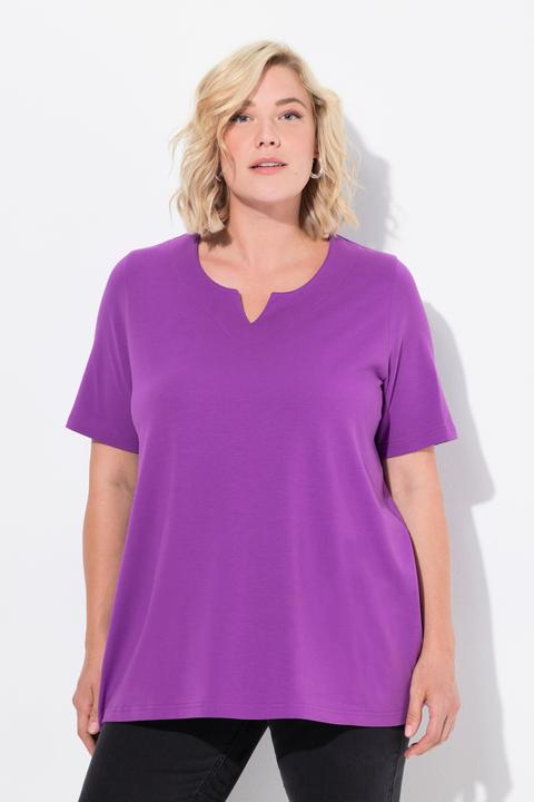 Actual product image Ulla Popken Essential Notch Neck Stretch Tee (46, 48)