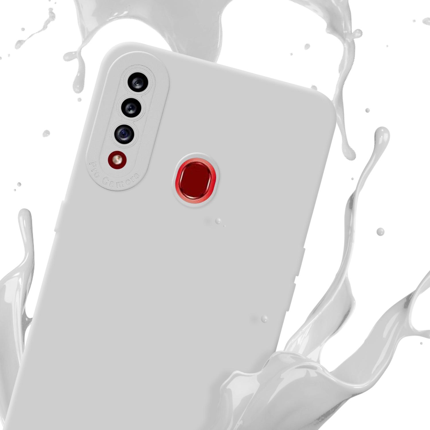 Thumbnail - Cadorabo Hülle für Samsung Galaxy A20s im TPU Fluid LM162 Style (Samsung Galaxy A20s), Smartphone Hülle, Weiss