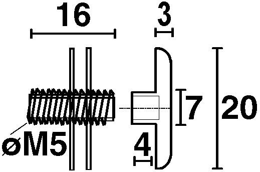 Image du produit Werkstarck Vis moletée M 5 (1 pcs)
