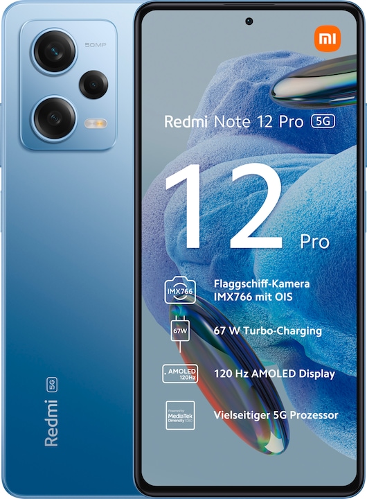 Xiaomi Redmi Note 12 Pro (128 GB, Blu cielo, 6.67", Doppia SIM, 50 Mpx, 5G)