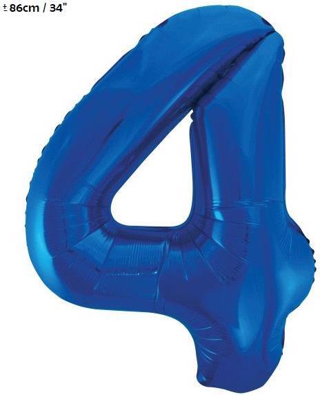 Unique Palloncino foil numero "4 (1 x)