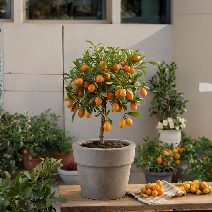 Actual product image Plant in a Box Citrus microcarpa fortunella Kumquat - (60 cm)