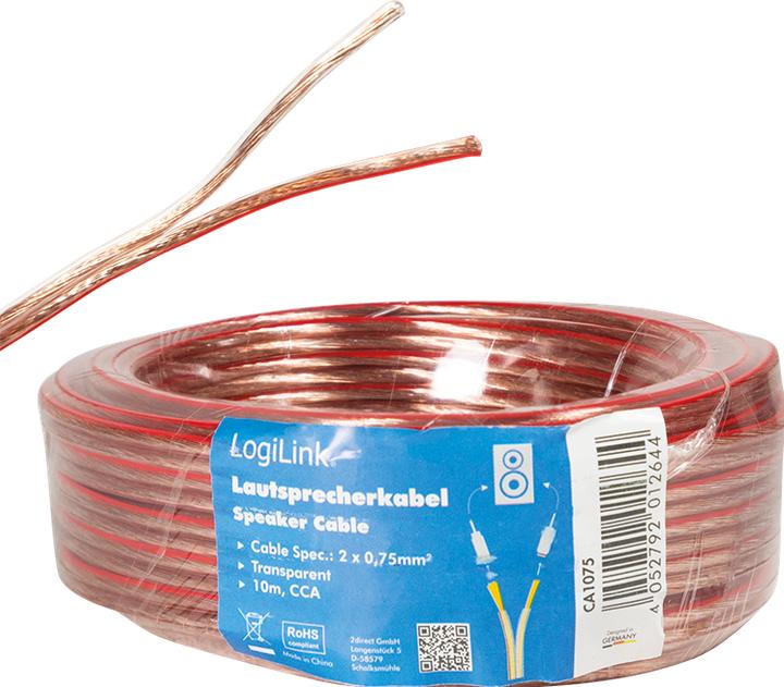 Actual product image LogiLink CA Speaker cable (10 m, 0.75 mm²)