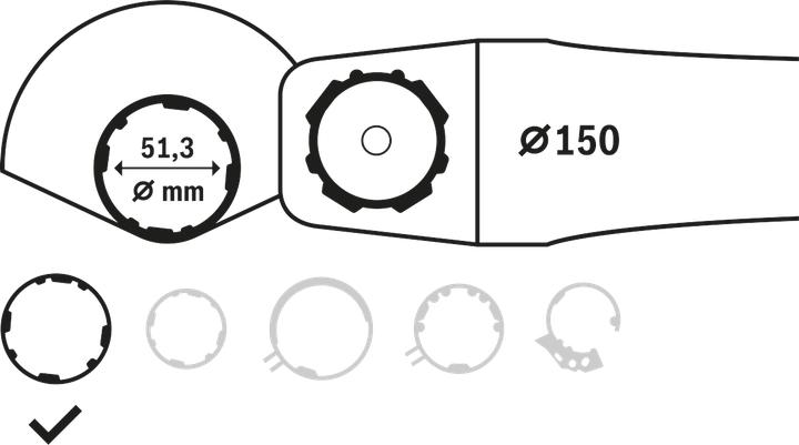 Produktbild Bosch Professional Zubehör Schutzhaube ohne Deckblech 150 mm passend zu GWS 14-150 CI