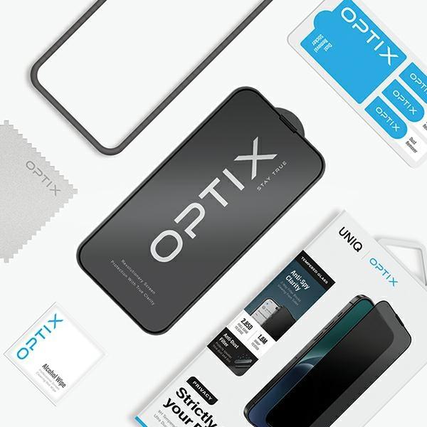 Produktbild Uniq Optix Privacy iPhone 15 Pro 6.1" prywatyzujące szkło hartowane z aplikatorem (Apple iPhone 15 Pro)