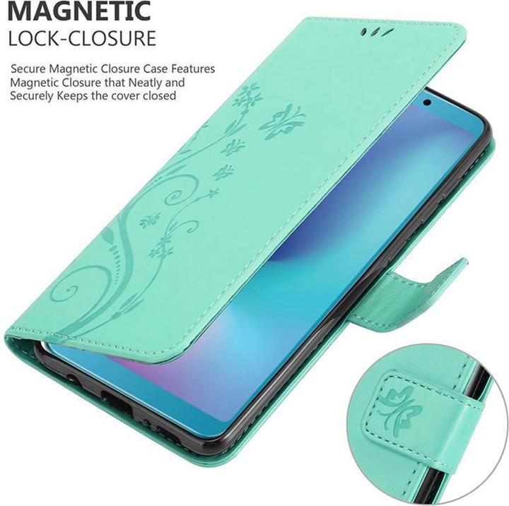 Actual product image Cadorabo Flower Book Cover (Samsung Galaxy A6s)