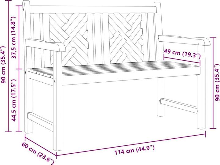 Produktbild vidaXL Gartenbank
