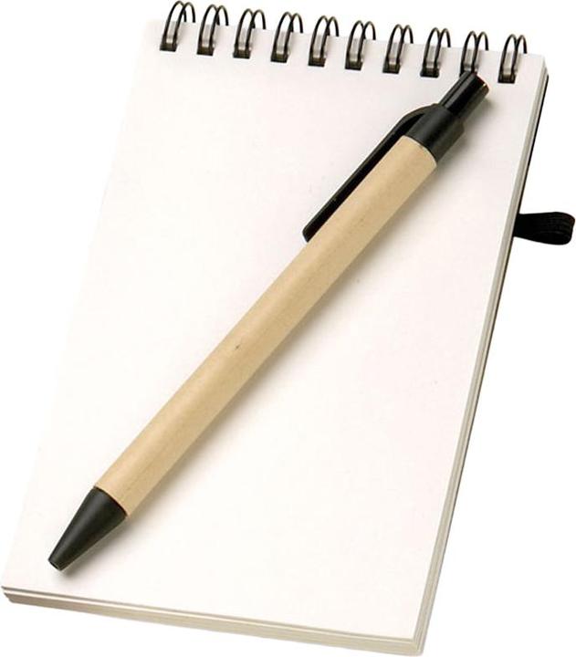 Produktbild MidOcean Notizblock und Stift Sonora recyceltes Material A6 (A6, Blanko)