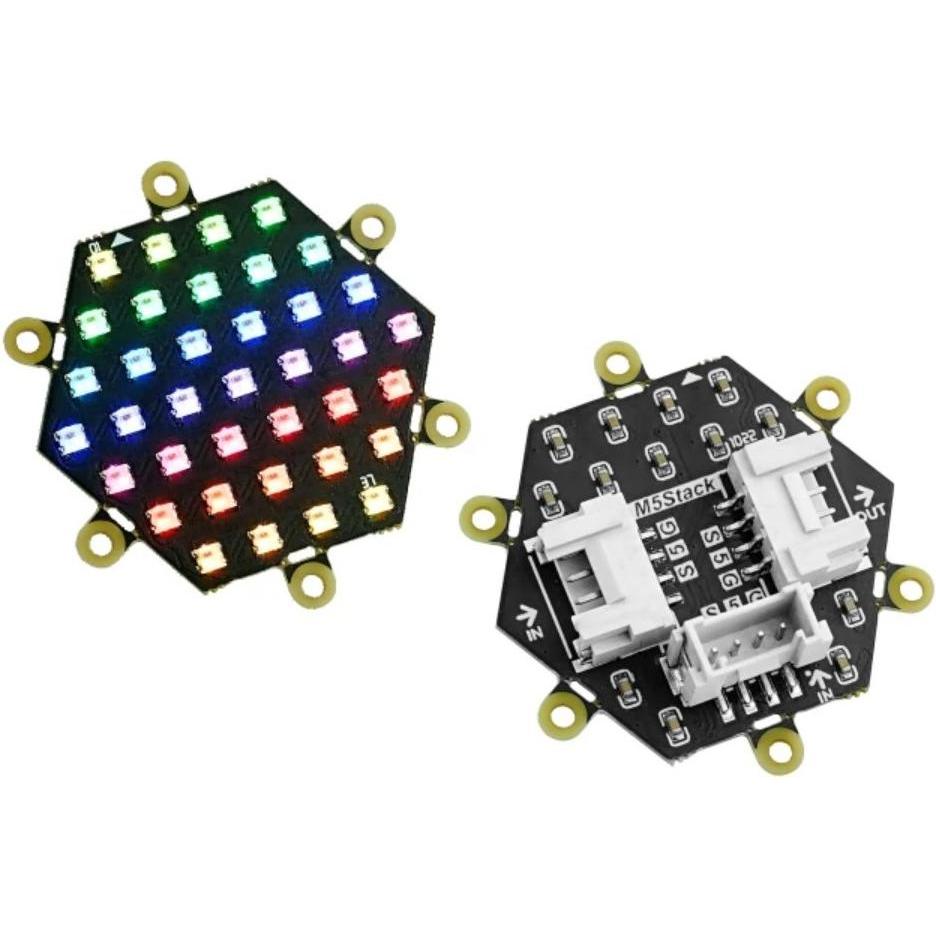 M5Stack Neo HEX 37 RGB LED Board WS2812C, Entwicklungsboard + Kit