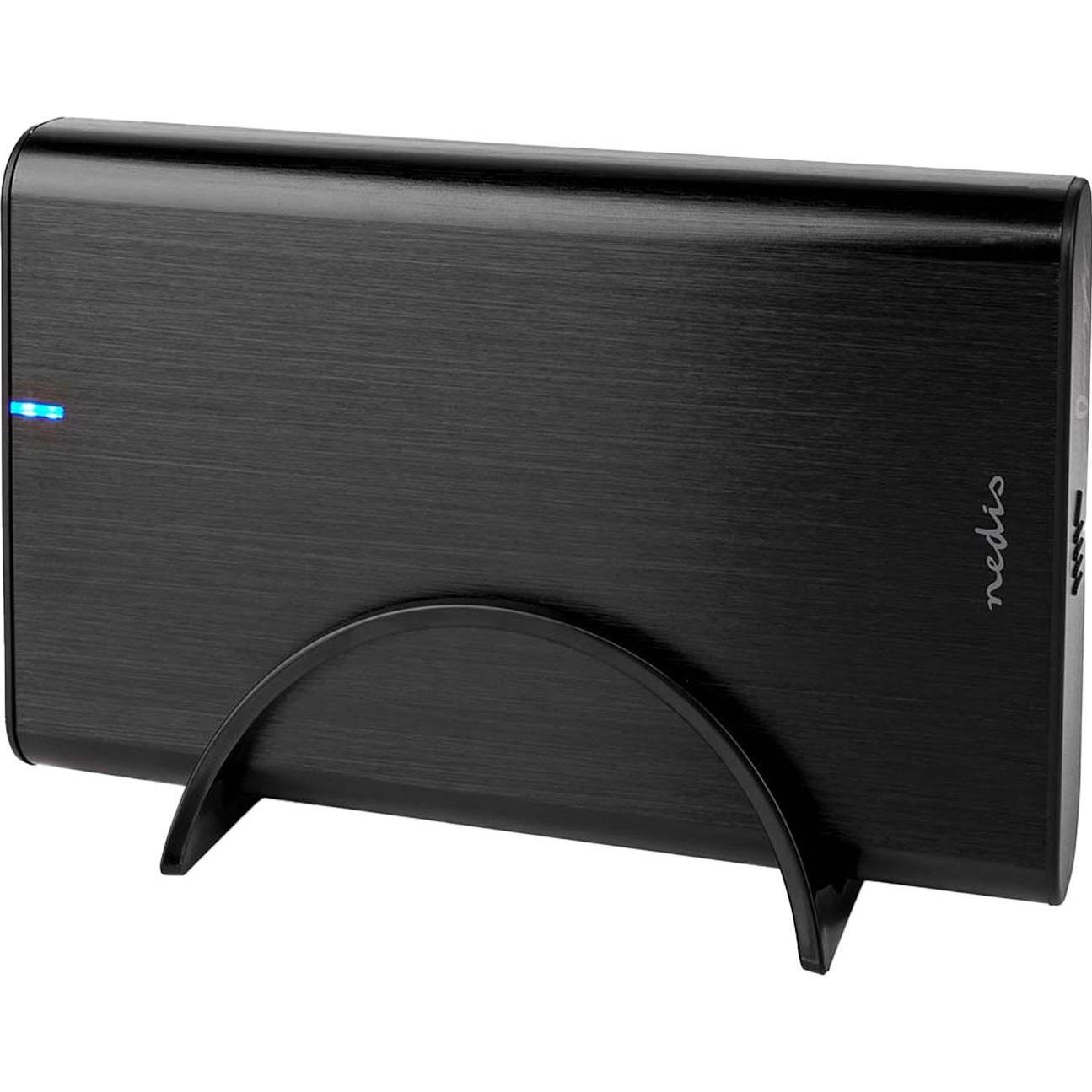 Nedis Custodia per disco rigido 3,5 " USB 3.1 Gen1 USB Type-A / USB Type-C™ Notebook / PC (3.5"), Case per hard disk, Nero