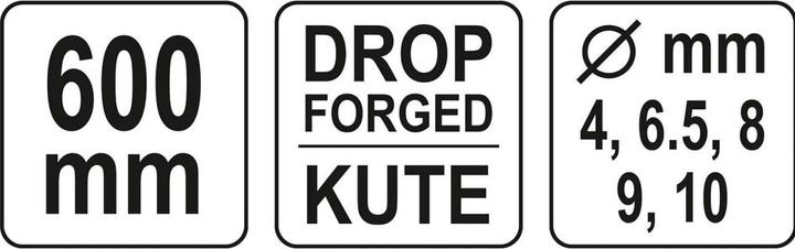 Image du produit Yato Pince à sertir professionnelle pour câbles en acier 4,8-6,6-8,7-9,5-11,3mm | 660mm | YT-22851 (660 mm)