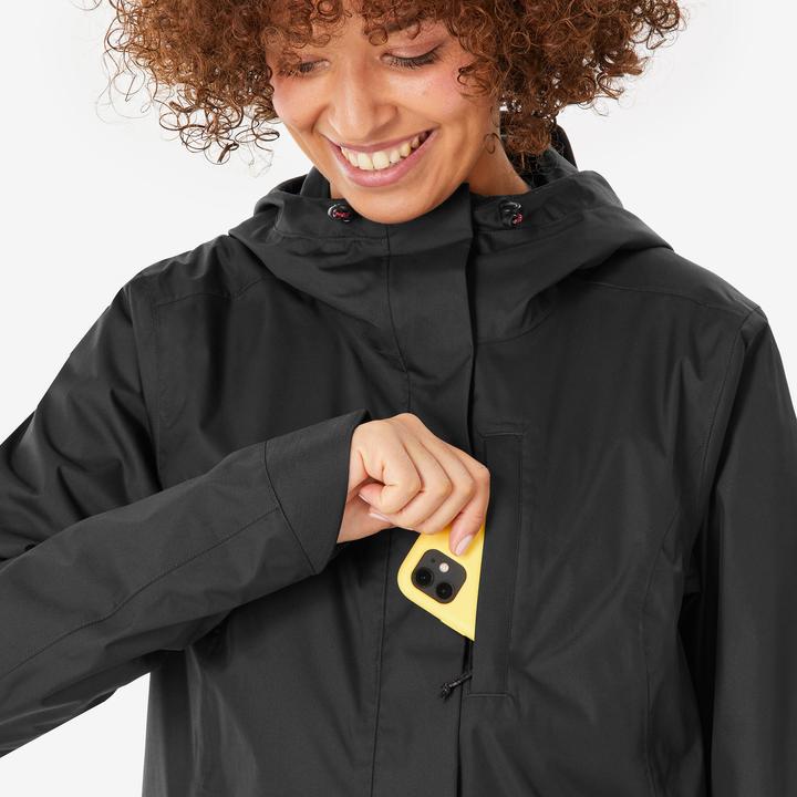 Immagine prodotto Quechua Wanderjacke Damen wasserdicht - NH500 schwarz (L)