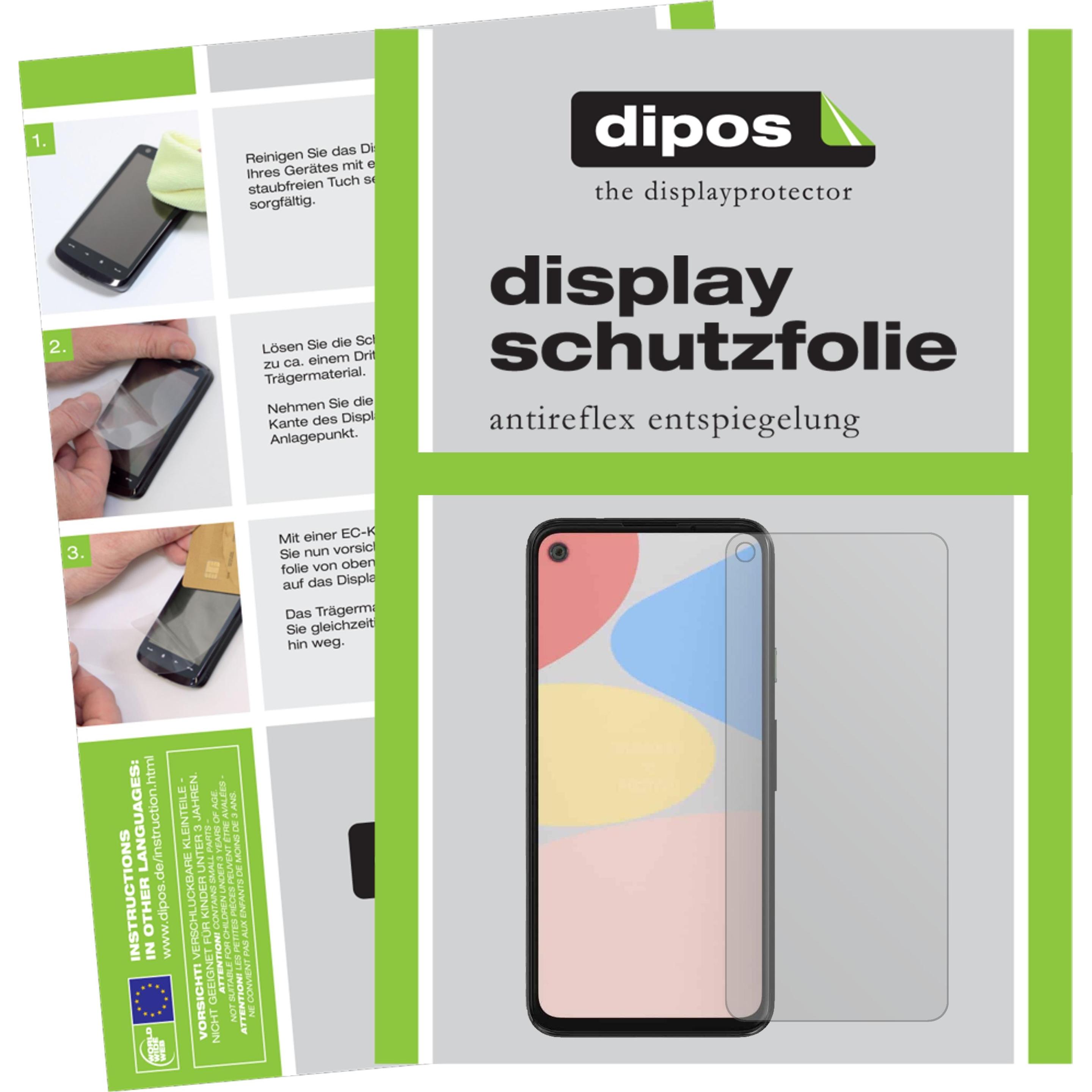 Dipos Displayschutzfolie Antireflex (2 Stück, Google Pixel 4a), Smartphone Schutzfolie, Transparent