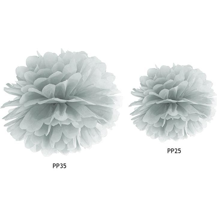 Thumbnail - Partydeco Tissue paper Pompom, silver, 25cm (1 pkt / 1 pc.)