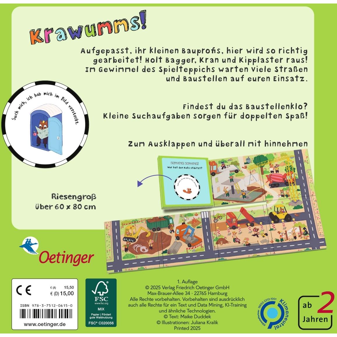 Thumbnail - Oetinger, Spielteppich + Spielmatte, Mein Spielteppich-Buch. Baustelle (60 x 80 cm)